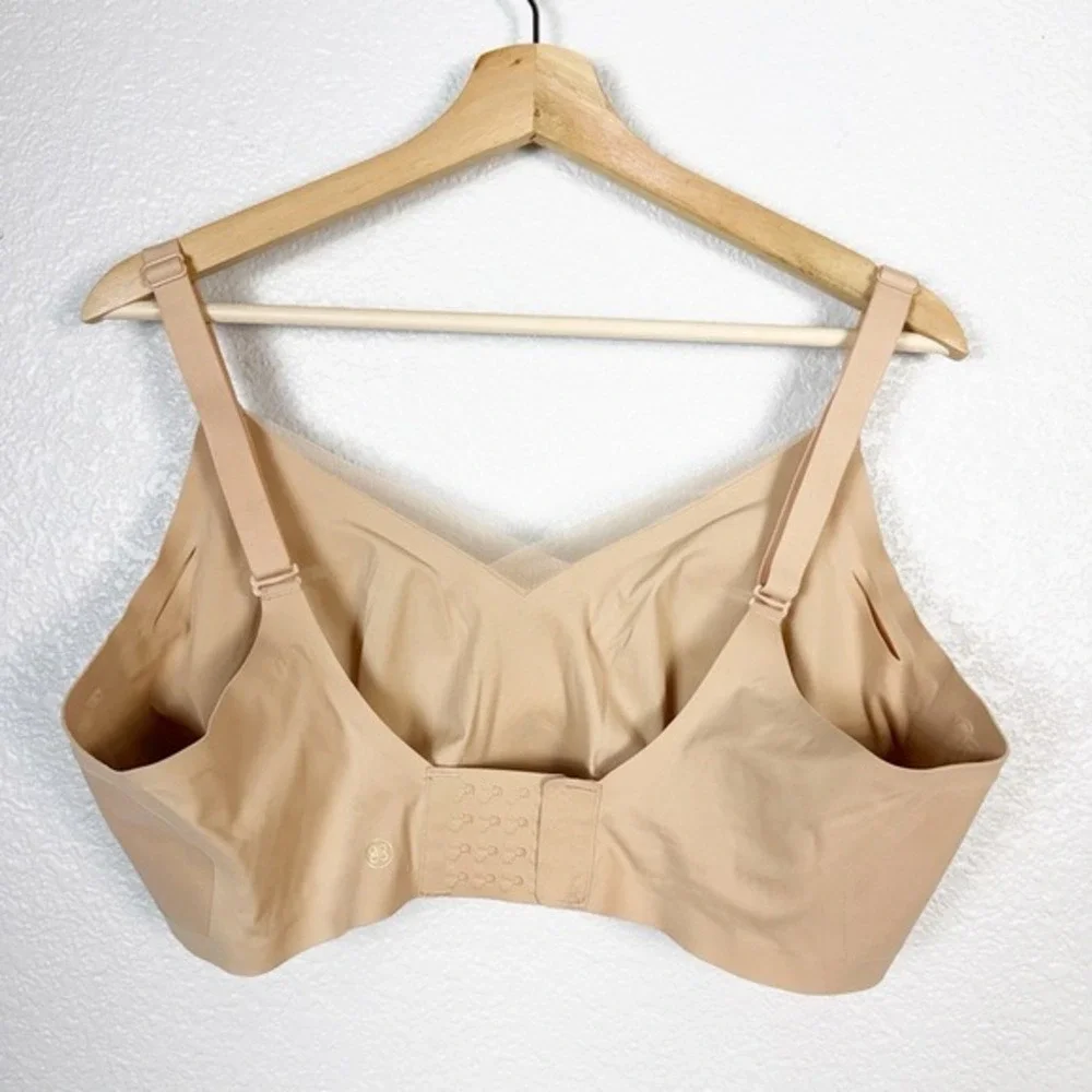 Honeylove Womens CrossOver Original Wireless Smooth‎ Support Comfort Bra Tan 2X